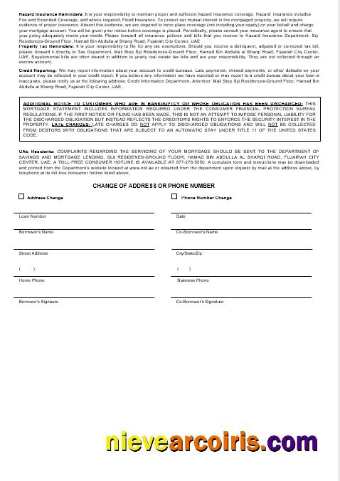 UAE Fujeirah National bank mortgage statement 3